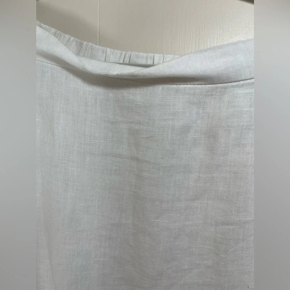 Laju 100% Linen Off The Shoulder Sheer White Blouse Top Women’s Size XS - Picture 6 of 15